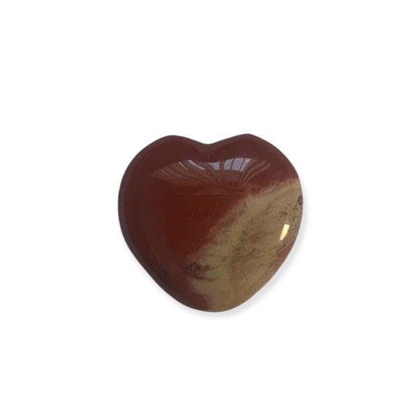 Heart Shaped Rare Brecciated Red Jasper / Poppy Jasper Meditation Palm Stone - Picture 4 of 6
